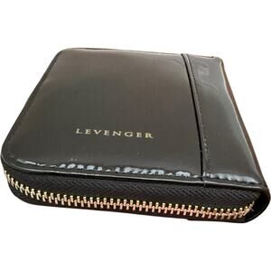 Levenger Mini Jewelry Organizer Black Patent Leather